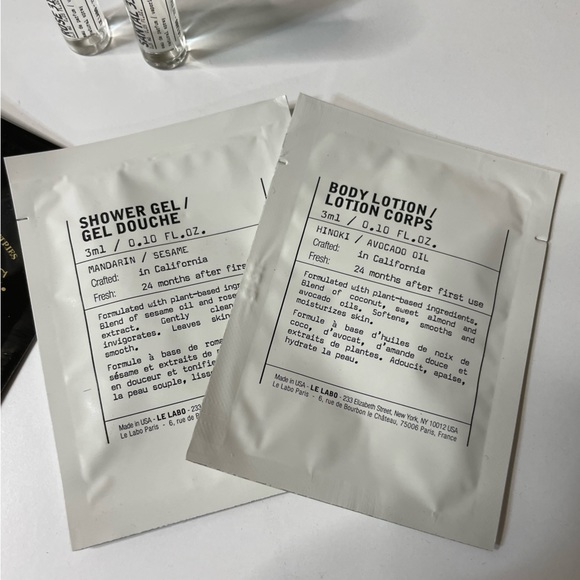 NEW Le Labo samples Santal 33 & Rose 31 perfume lotion,gel,shave cream,beard oil - Picture 5 of 5